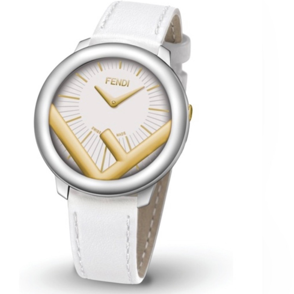 Fendi White and Gold Wearable Watch